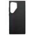 Etui do Samsung Galaxy S23 Ultra, Carbon Fiber MagSafe, czarne / niebieskie