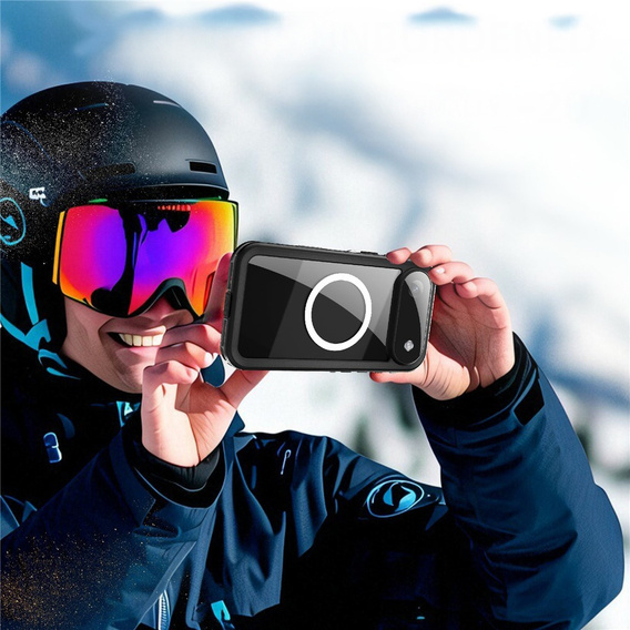 Etui do iPhone 17 Air, Wodoodporne IP68, SHELLBOX MagSafe, czarne