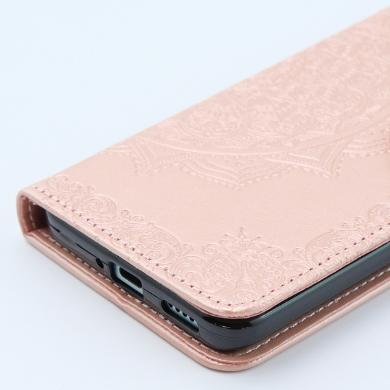 Etui z klapką do Xiaomi 13T / 13T Pro, Mandala, różowe rose gold