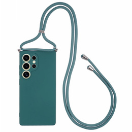 Etui  do Samsung Galaxy S25 Ultra z paskiem na ramię– ciemnozielone