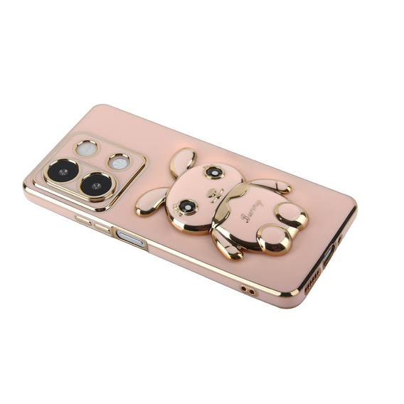Etui do Xiaomi Redmi Note 13 5G, Rabbit, różowe + Szkło Hartowane 9H