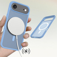 Etui Matt Case do iPhone 17 Air, do MagSafe, półprzezroczyste niebieskie
