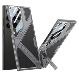 Etui do Samsung Galaxy S25 Ultra Mecha Style z podstawką – szary