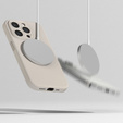 Etui Ringke do iPhone 15 Pro Max, Silicone MagSafe, szare