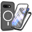 Etui do Google Pixel 9a, Shockproof, z folią na ekran, do MagSafe, czarne