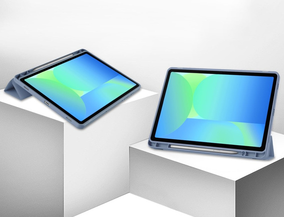 Etui do Samsung Galaxy Tab S10 FE+ Plus, Smartcase z miejscem na rysik, granatowe