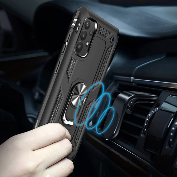 Etui pancerne do Samsung Galaxy A72 5G, Nox Case Ring, czarne