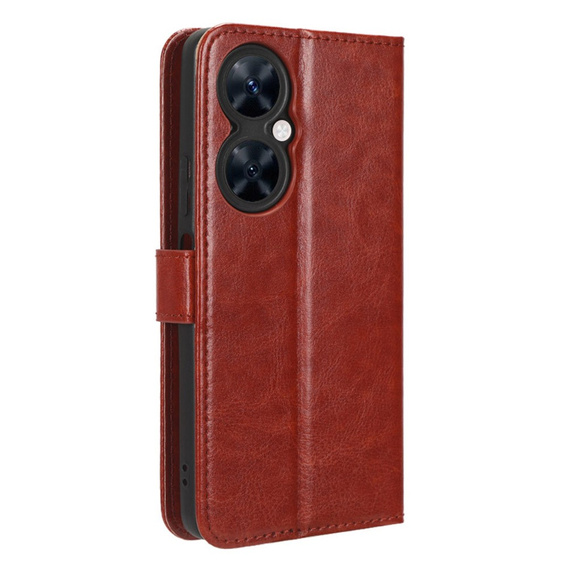 Etui z klapką do Huawei Nova 11i, Crazy Horse Wallet, brązowe