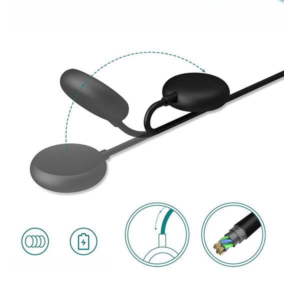 Ładowarka, kabel USB Type-C do Google Pixel Watch, Czarny