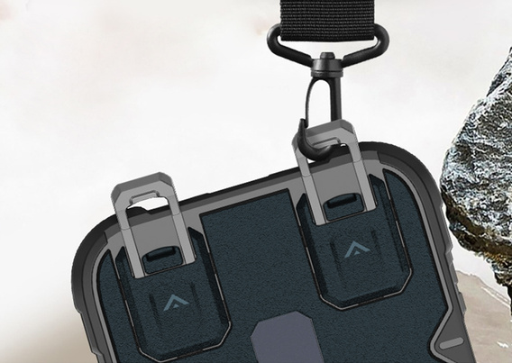 Etui do iPhone 17 Pro Max, do MagSafe, pancerne z podstawką, niebieskie