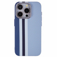 Etui do iPhone 13 Pro, Carbon Fiber MagSafe, niebieskie