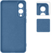 Etui do Samsung Galaxy S25 Edge, Silicone Lite, niebieskie + szkło 9H