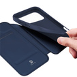 Etui Dux Ducis do iPhone 17 Pro, Skin Pro, z klapką, z miejscem na kartę, granatowe