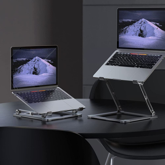 Aluminiowa podstawka do laptopa, stojak Tech-Protect  - Szary