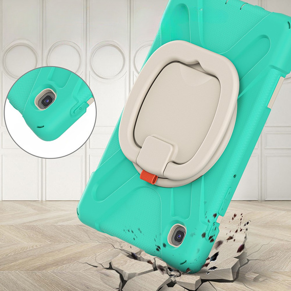 Etui dla dzieci do Samsung Galaxy Tab A7 Lite 8.7 T220/T225, Pancerne, dziecięce, Zielone / Szare