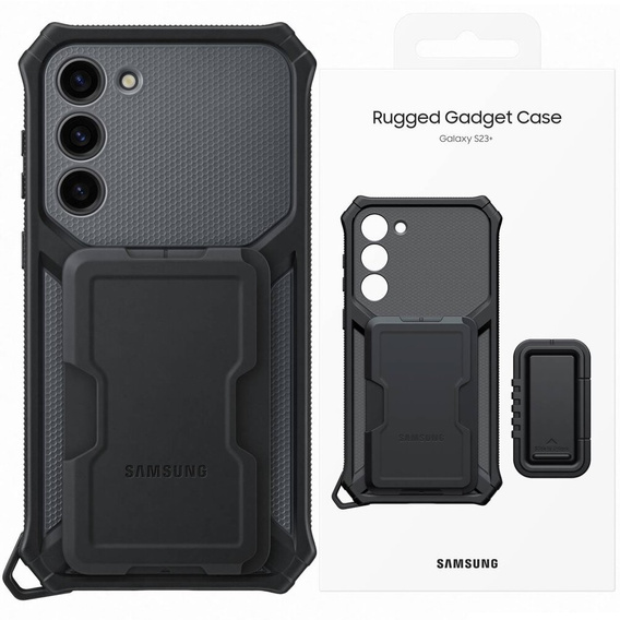 Oryginalne Etui Samsung do Galaxy S23+ Plus, Rugged Gadget Case, Czarne