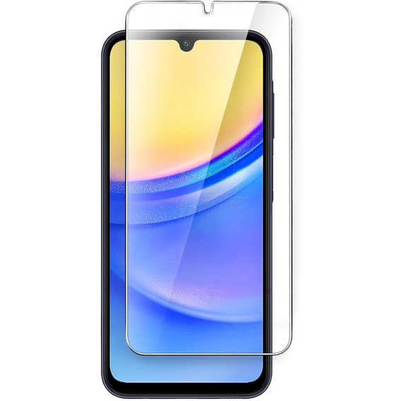 Etui z klapką do Samsung Galaxy A15, Wallet Litchi Leather, czarne + szkło 9H