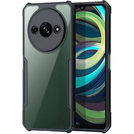 Etui do Xiaomi Redmi A3, z blaszką magnetyczne, przezroczyste / czarne