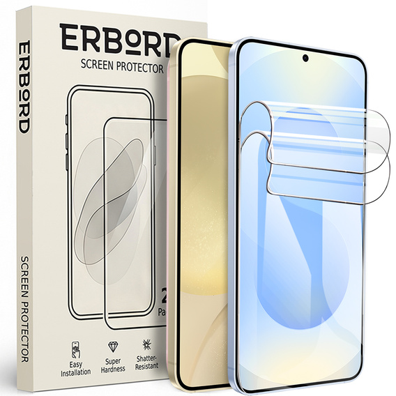 2x Folia Hydrożelowa ERBORD do Samsung Galaxy S24+ Plus / S25+ Plus – elastyczna ochrona ekranu