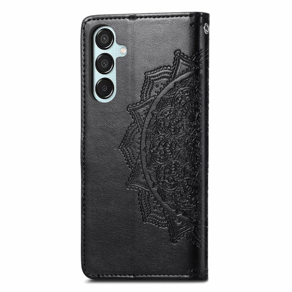 Etui z klapką do Samsung Galaxy M15 5G, Mandala, czarne