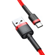 Baseus kabel USB-A na USB-C 0,5 m Cafule 3 A - Czerwono-Czarny