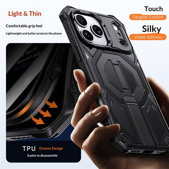 Etui ochronne z podstawką kompatybilne z MagSafe do iPhone 17 Pro Max