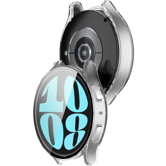 2w1 Etui + Szkło Hartowane do Samsung Galaxy Watch 6 40mm, Przezroczyste