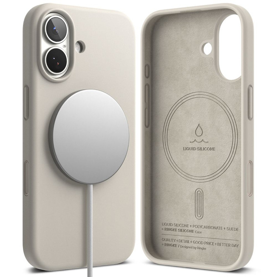 Etui Ringke do iPhone 17, Silicone MagSafe, Stone