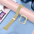 Bransoleta + Etui z Diamentami do Apple Watch 4/5/6/SE 40mm, Złota