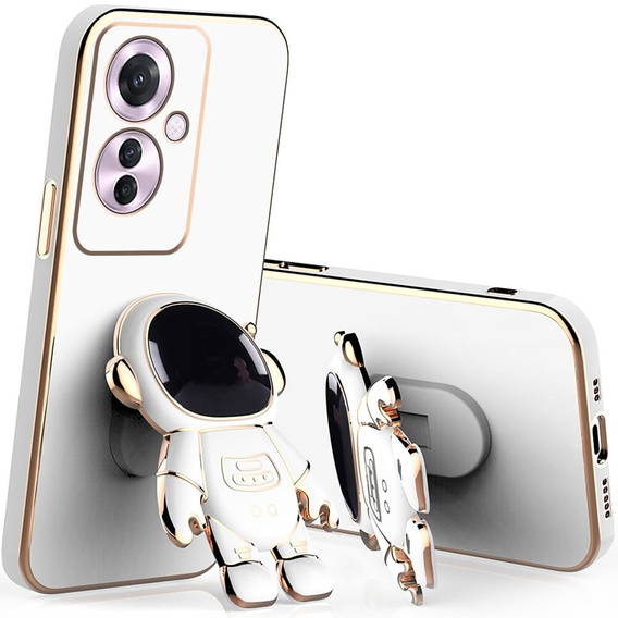Etui do Oppo Reno 11F 5G, Astronaut, białe