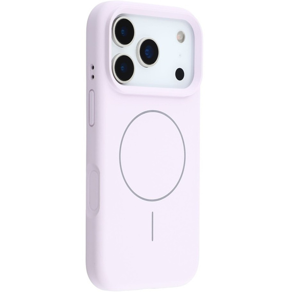 Etui silikonowe do iPhone 17 Pro Max, do MagSafe, antywstrząsowe, fioletowe