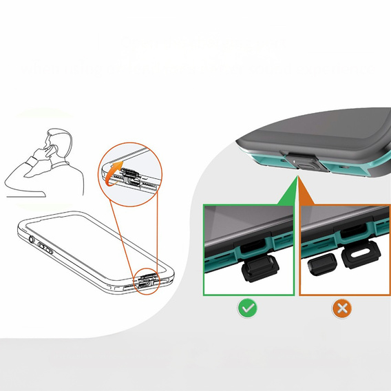 Etui do iPhone 17 Air, Wodoodporne IP68, SHELLBOX MagSafe, niebieskie