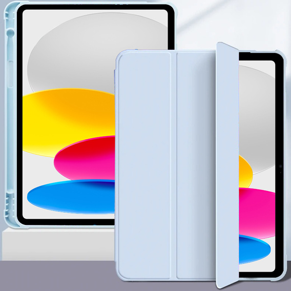 Etui do iPad 11" 2025 A16 (11 gen.) / iPad 10.9" 2022 (10 gen.), Smart Pencil, z miejscem na rysik, niebieskie