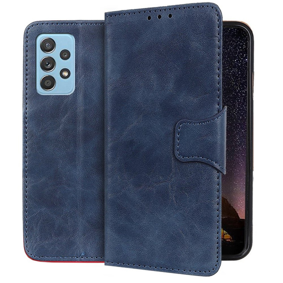 Skórzane Etui Wallet do Samsung Galaxy A52 / A52s - Blue