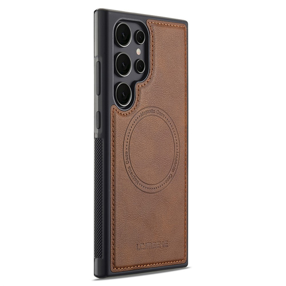 Etui do Samsung Galaxy S25 Ultra, LC.IMEEKE, kompatybilne z MagSafe – brązowe