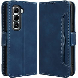 Etui z klapką do Infinix Hot 50 Pro 4G, Card Slot, granatowe