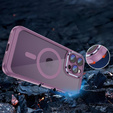 Etui do iPhone 14 Pro Max, ERBORD Impact Guard, do MagSafe, fioletowe