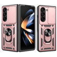 Etui pancerne do Samsung Galaxy Z Fold5 5G, CamShield Slide, różowe rose gold