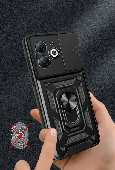 Etui pancerne do Infinix Hot 40i, CamShield Slide, czarne