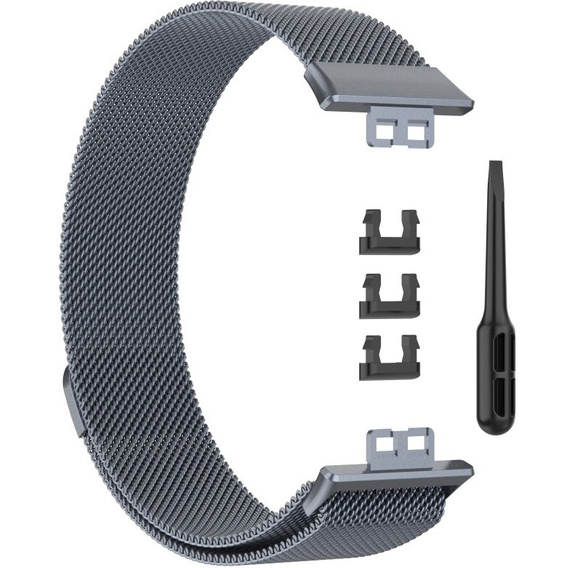 Pasek Bransoleta Milanese do Huawei Watch Fit, Szary