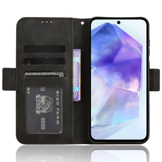 Etui z klapką do Samsung Galaxy A35 5G, Card Slot, czarne