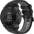 Pasek silikonowy do Garmin Instinct 3 Solar / Instinct 3 AMOLED 50 mm, sportowy – czarno-szary