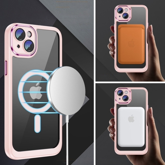 Etui do iPhone 13, ERBORD Impact Guard, do MagSafe, różowe