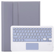 Etui z klawiaturą do iPad 11" 2025 A16 (11 gen.) / iPad 10.9" 2022 (10 gen.), TouchPad Pen Slot, fioletowe