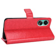 Etui z klapką do Oppo A98 5G, Crazy Horse Wallet, czerwone