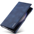 Etui z klapką do Samsung Galaxy S23 Ultra, ERBORD Retro, niebieskie