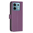 Etui z klapką do Xiaomi Redmi Note 13 Pro 4G / Xiaomi Redmi Note 14S / Xiaomi Poco M6 Pro 4G, BINFEN Wallet, ciemnofioletowe