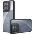 Etui do Xiaomi Redmi 15 5G / 4G, z ochroną aparatu, przezroczyste z czarnymi bokami