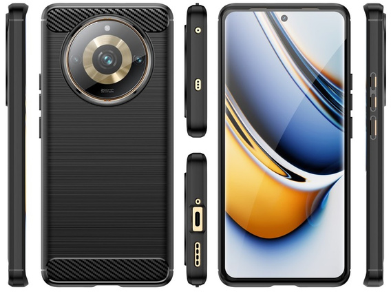 Etui do Realme 11 Pro / 11 Pro +, Karbon, czarne