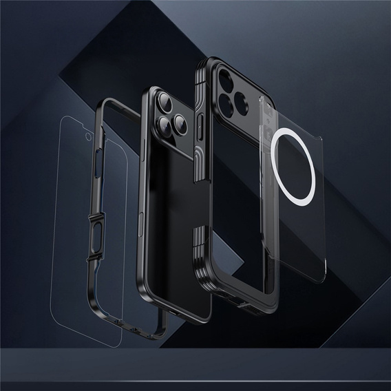 Etui Shockproof ze szkłem do MagSafe do iPhone 17 Pro Max